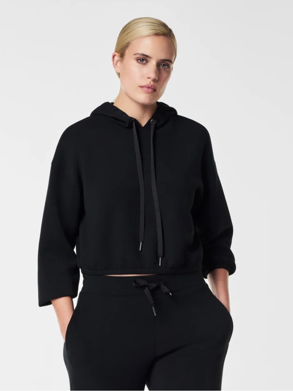 SPANX AirEssentials Black Cinched Women's Super-Soft Hoodie
